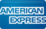 A blue banner with the words american express.